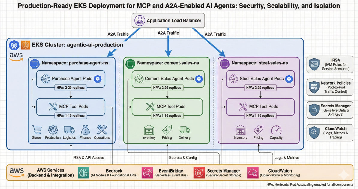 Deploying Agentic AI with MCP and A2A Capability on Amazon EKS